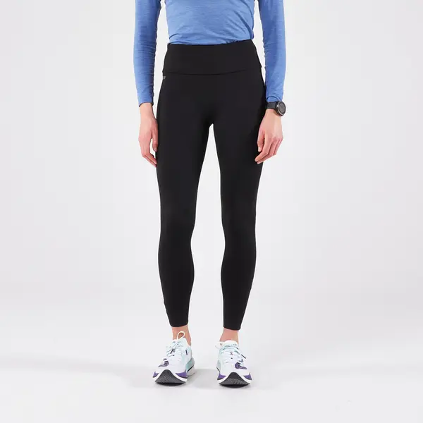 Colanți călduroși alergare KIPRUN Run 100 Warm Negru Damă