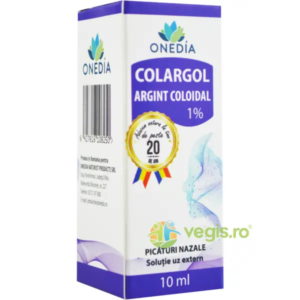 Colargol Argint Coloidal 1% 10ml