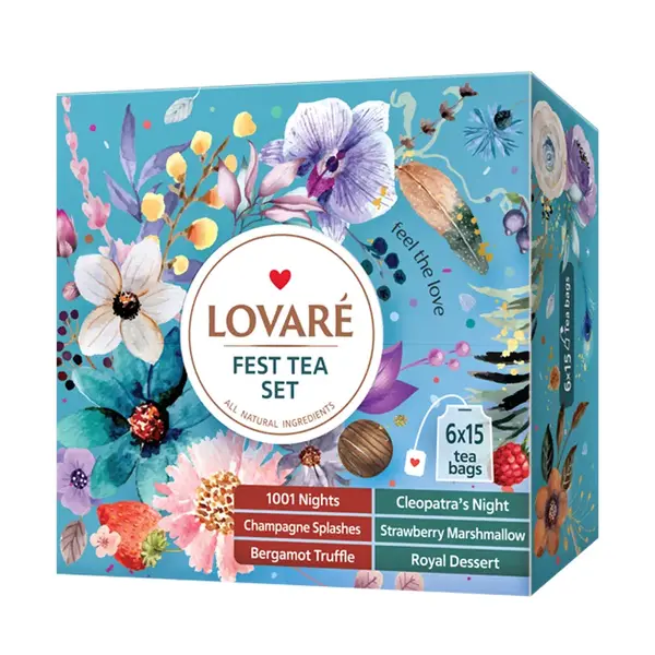 Colectie ceai Lovare Fest Tea asortat 90 plicuri 6 arome 157.5 g Colectie ceai Lovare Fest Tea asortat 90 plicuri 6 arome 157.5 g