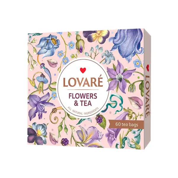 Colectie ceai Lovare Flowers & Tea asortat 60 plicuri 12 arome 102,5 g CEAI FLOWERS & TEA COLLECTION ASORTAT 60 PLICULETE 12 AROME