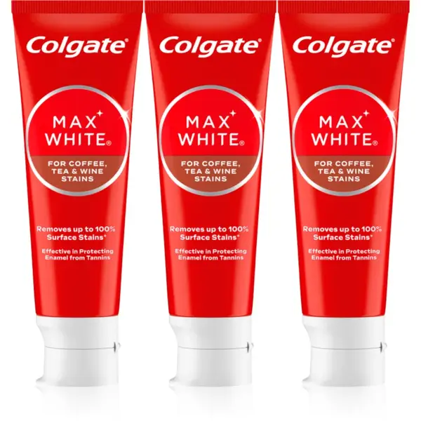 Colgate Max White One Coffee, Tea & Wine pasta de dinti pentru albire 3x75 ml