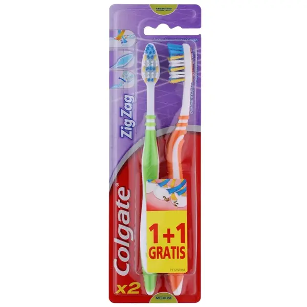 Colgate Zig Zag Medium periuta de dinti Medium 2 pc 2 buc