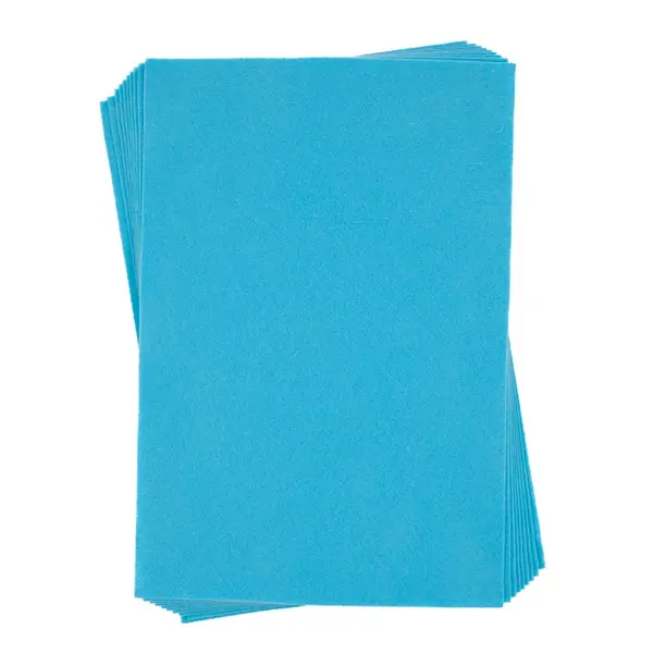 Coli fetru A4 pentru activitati lucru manual, 1 mm, albastru turqoise, set 10 coli