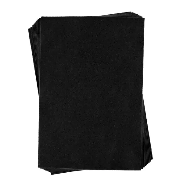 Coli fetru A4 pentru activitati lucru manual, 1 mm, negru, set 10 coli
