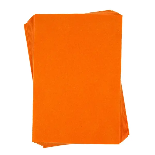 Coli fetru A4 pentru activitati lucru manual, 1 mm, portocaliu, set 10 coli