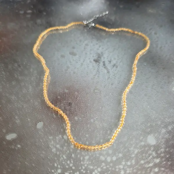 Colier Citrin sfere 2 mm