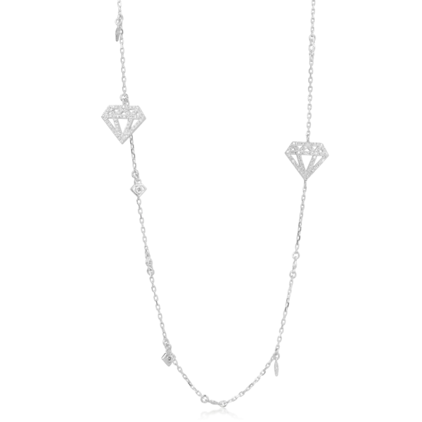 Colier din aur alb cu diamante de 0.66ct