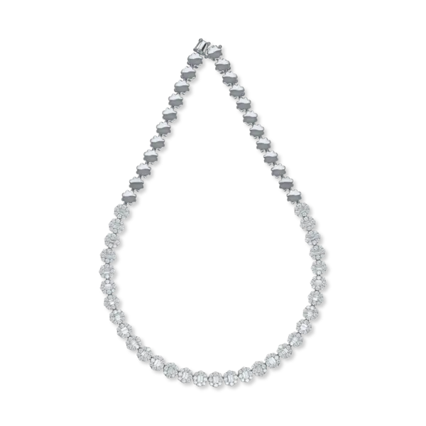 Colier din aur alb cu diamante de 11.3ct