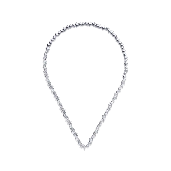 Colier din aur alb cu diamante de 11.52ct