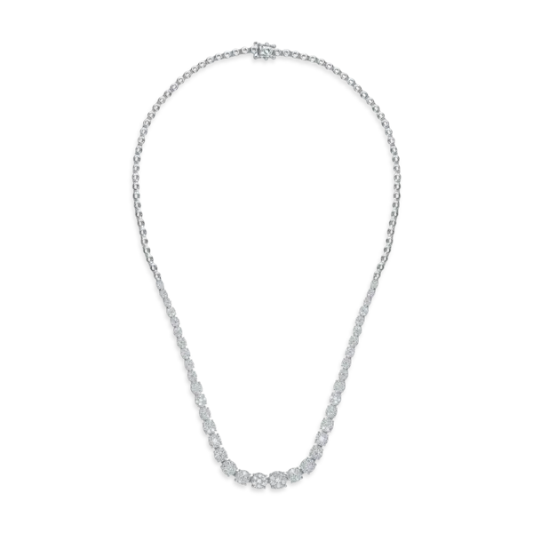 Colier din aur alb cu diamante de 4ct