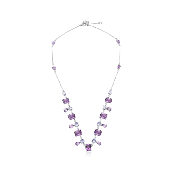 Colier din aur alb cu pietre pretioase si semipretioase de 20.71ct