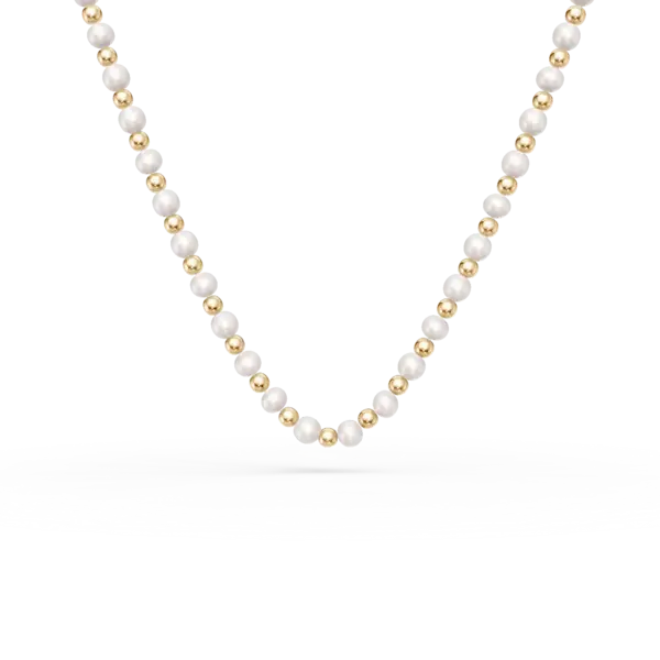 Colier din aur galben cu perle de cultura de 3.6ct