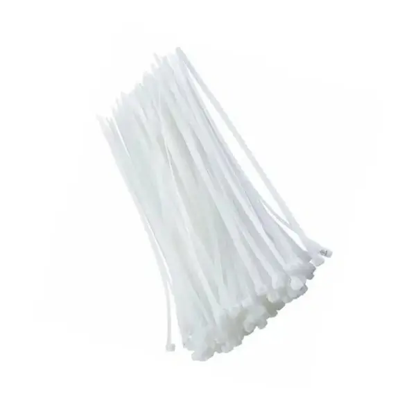 Colier din Plastic, Alb, 3.6 x 350, 100 Bucati