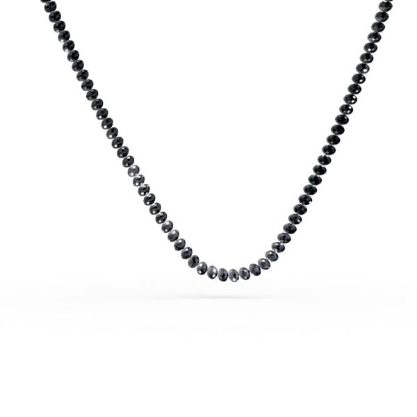 Colier din platina si titan cu diamante negre de 20ct