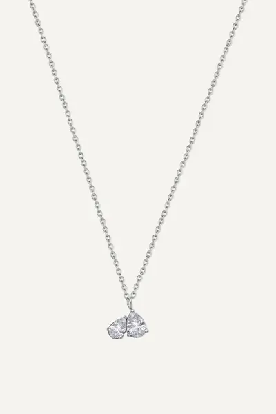 Colier Double Pear - SILVER