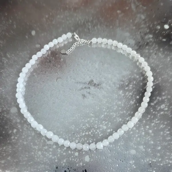 Colier jad alb Purity #240