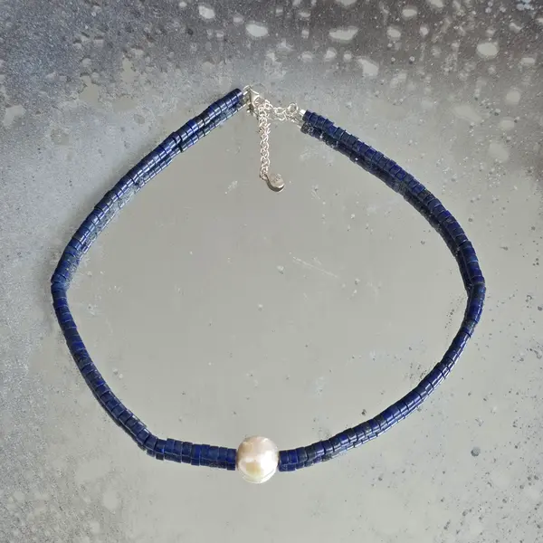 Colier lapis lazuli Wisdom #133