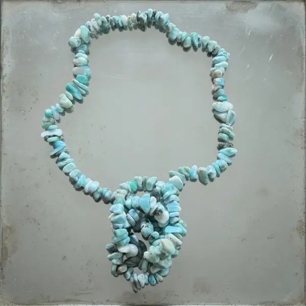 Colier lung chipsuri larimar