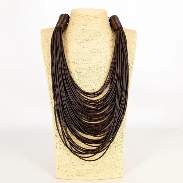 Colier lung multiE ir maro , design fluid, elegant