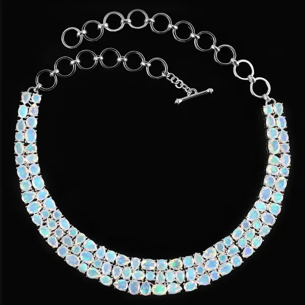 Colier opal etiopian – 107 pietre naturale