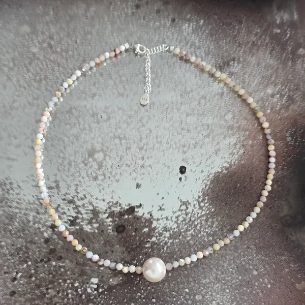 Colier opal roz Peace #247