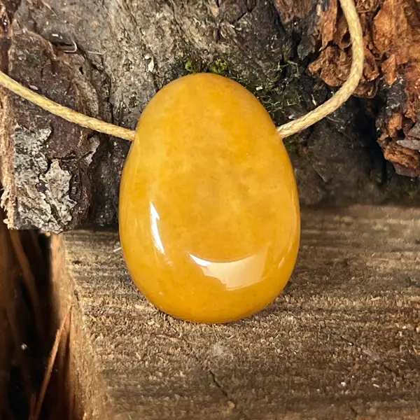 Colier pandantiv aventurin galben DROP