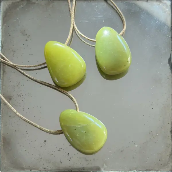 Colier pandantiv jad verde DROP model 2