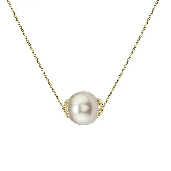 Colier Perla Naturala Rara Akoya 7,5-8 mm, Calitate AAA+, Aur 14K KASKADDA