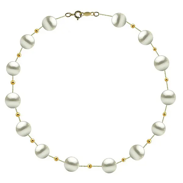 Colier Perle Naturale 7-8 mm cu Bile Aur 14K, Office Elegant KASKADDA