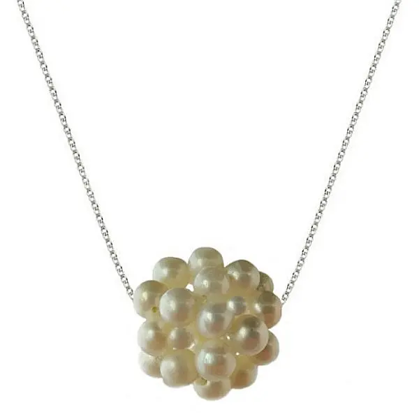 Colier Perle Naturale Albe 3-4 mm, BulgaraE , Argint 925, Calitate AAA KASKADDA