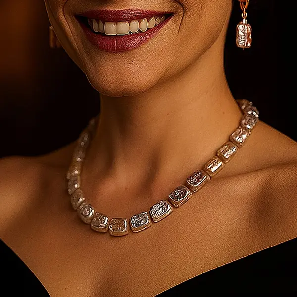 Colier Perle Naturale Baroque Multicolore cu Inchizatoare Aur 14K (aur 585) KASKADDA