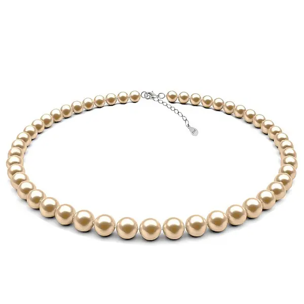 Colier Perle Naturale Crem 7-8 mm, Rotunde, Inchizatoare Argint 925 KASKADDA