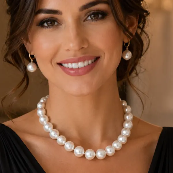 Colier Perle Naturale Edison Albe 11,5-14,5 mm, AAA, Aur Alb 14K KASKADDA