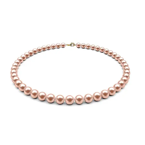 Colier Perle Naturale Lavanda, 6-7 mm cu Inchizatoare Aur 14K (aur 585) KASKADDA