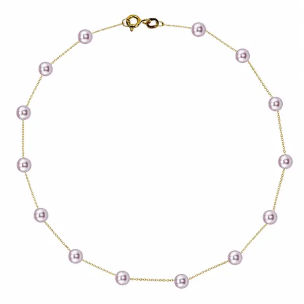 Colier Perle Naturale, Office, 4-5 mm, Calitate AAA, Aur 14K KASKADDA