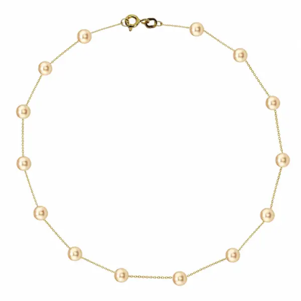 Colier Perle Naturale, Office, 4-5 mm, Calitate AAA, Aur 14K KASKADDA