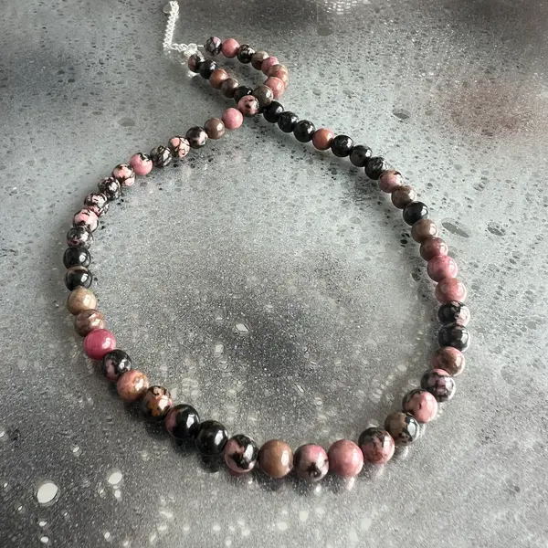 Colier rodonit Heartroot #103