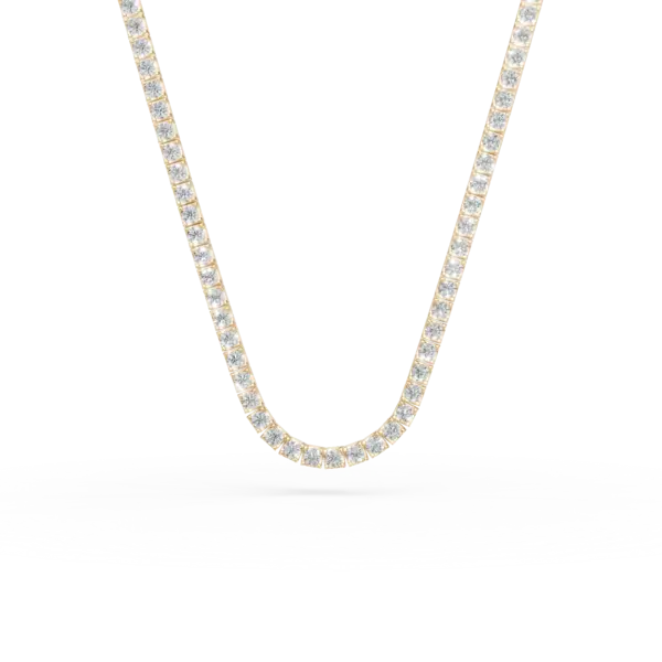 Colier tennis din aur alb cu diamante de 0.1ct
