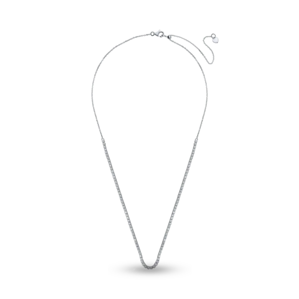 Colier tennis din aur alb cu diamante de 1.03ct