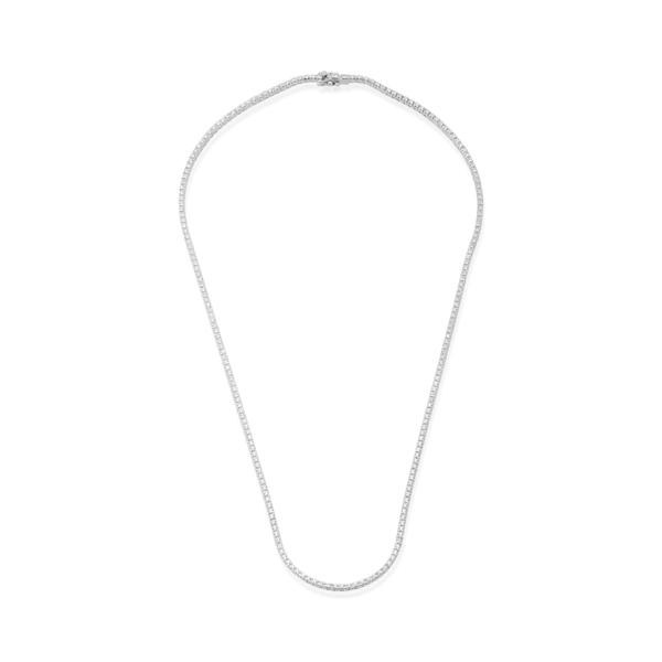 Colier tennis din aur alb cu diamante de 1.8ct