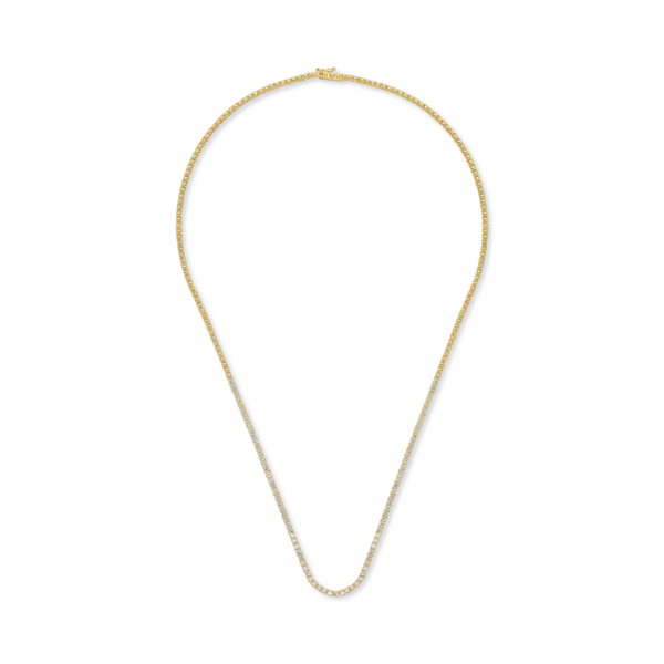 Colier tennis din aur galben cu diamante de 1.7ct