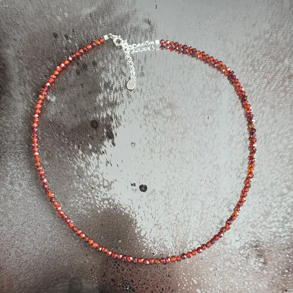 Colier zircon portocaliu Love #276