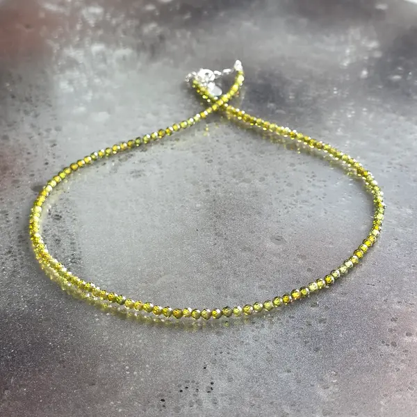 Colier zircon verde Green #277