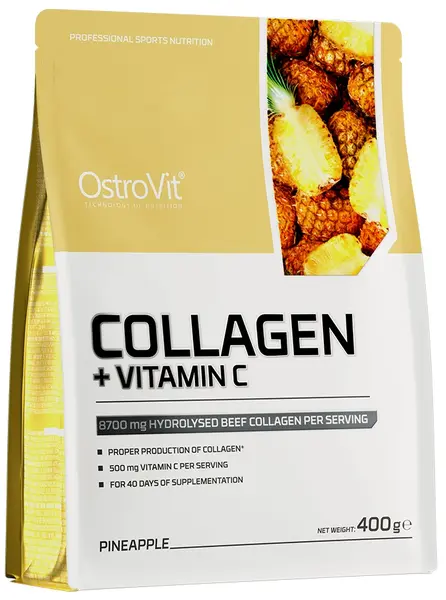 Collagen + Vitamin C, ananas, 400 g, OstroVit