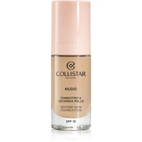 Collistar NUDO Second Skin Foundation SPF 15 makeup radiant cu hidratare cu efect de netezire culoare 2N Beige 30 ml
