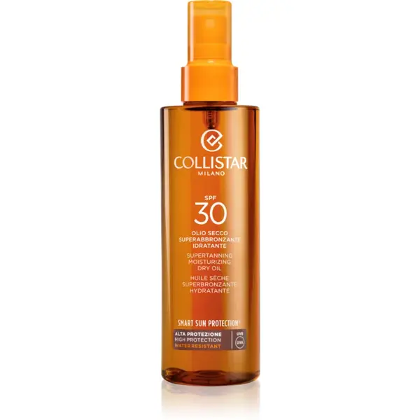 Collistar Smart Sun Protection Supertanning Moisturizing Dry Oil SPF 30 ulei uscat cu protecție solară SPF 30 200 ml