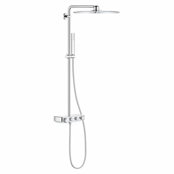 Coloana de dus crom cu baterie termostatata Grohe Euphoria Smartcontrol 310 Cube