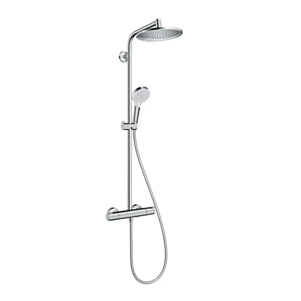 Coloana de dus cu baterie termostata, culoare crom, Hansgrohe Crometta S240