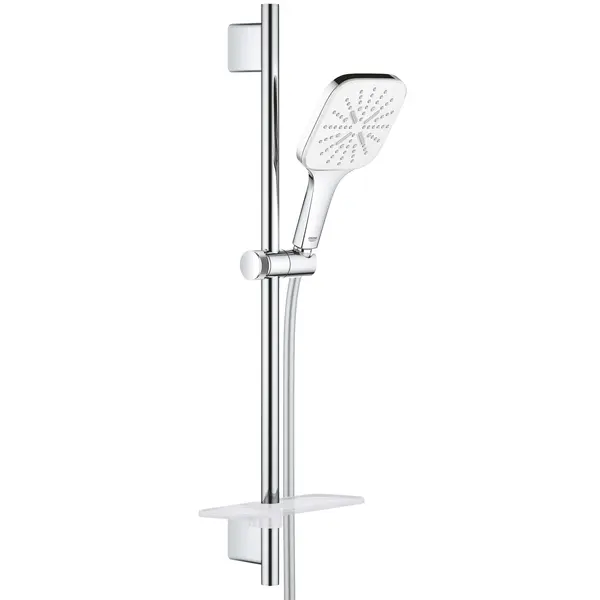 Coloana de dus Grohe Rainshower SmartActive Cube 26584LS0, conexiune 1/2, universala, 3 pulverizari, 600 mm, 1.75 m, anti-calcar, Crom