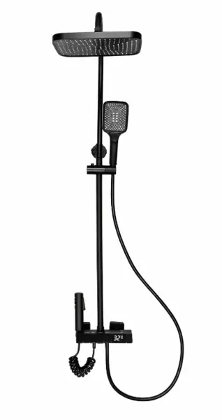 Coloana de dus panou de comanda din metal 21.5 cm iluminare LED si afisare temperatura apa